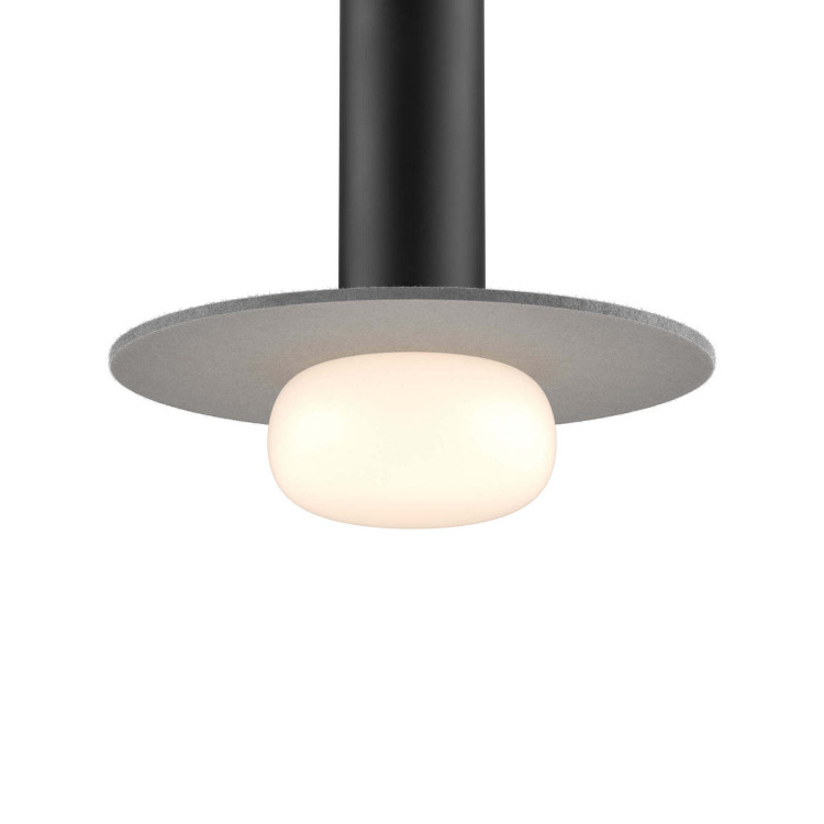 Dals - PIL-ACCGB-MG - Glass Ball and Felt Disk - Pillar - Medium Grey