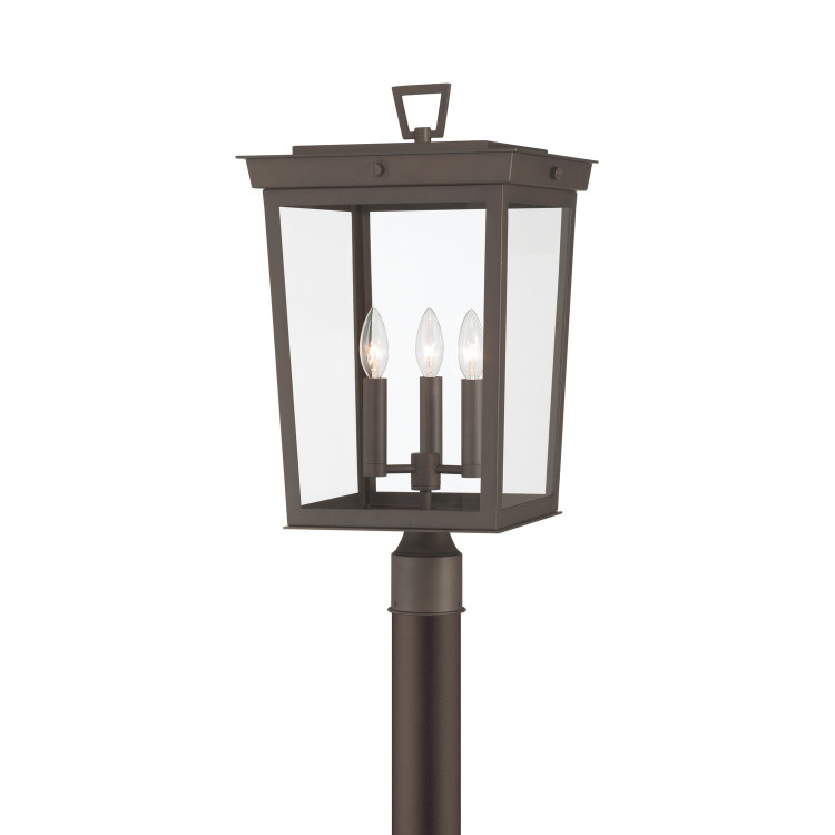 Crystorama - BEL-A8069-TZ - Three Light Outdoor Post Mount - Belmont - Twilight Bronze