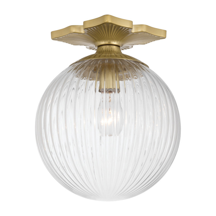Crystorama - ORY-1003-AG-CL - One Light Semi Flush Mount - Orly - Aged Brass