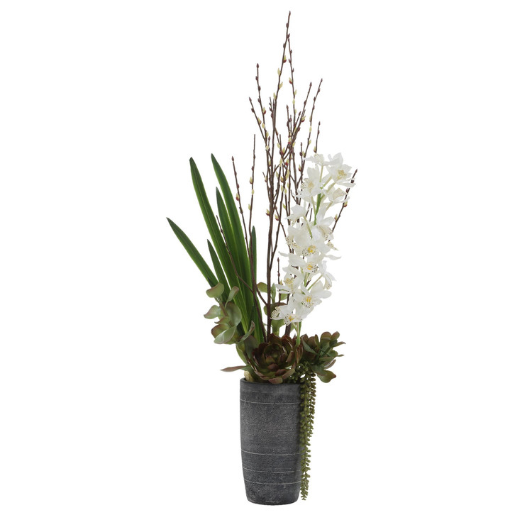Uttermost - 60265 - Vase Centerpiece - Eterna Orchid - White