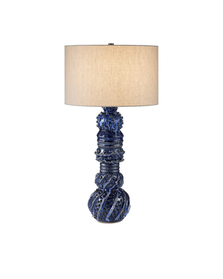 Currey and Company - 6000-0995 - One Light Table Lamp - Undersea Dark Blue Table Lamp - Dark Blue Reactive