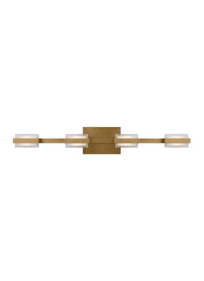 Visual Comfort Modern - 700BCKMD4NB-LED930 - LED Bath Vanity - Kamden - Natural Brass