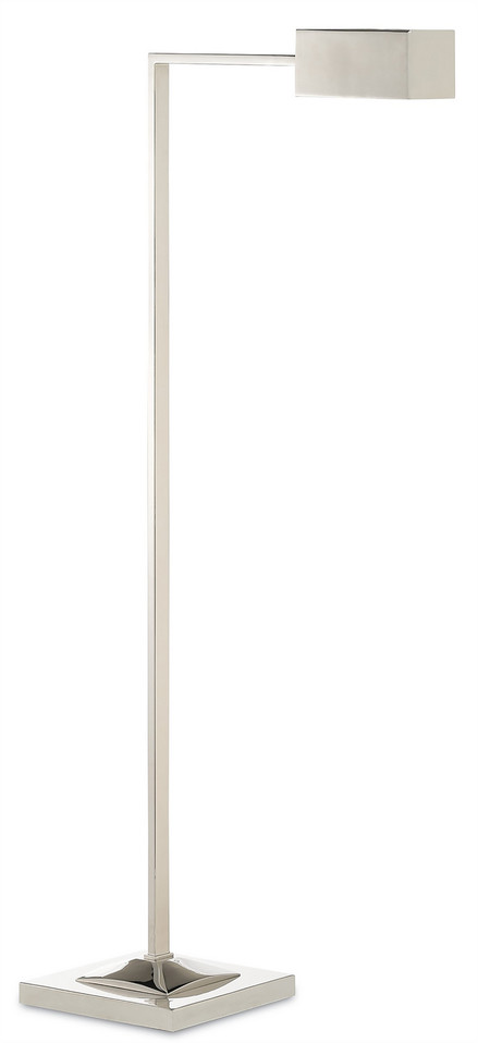 Currey and Company - 8000-0026 - One Light Floor Lamp - Ruxley Collection - Polished Nickel