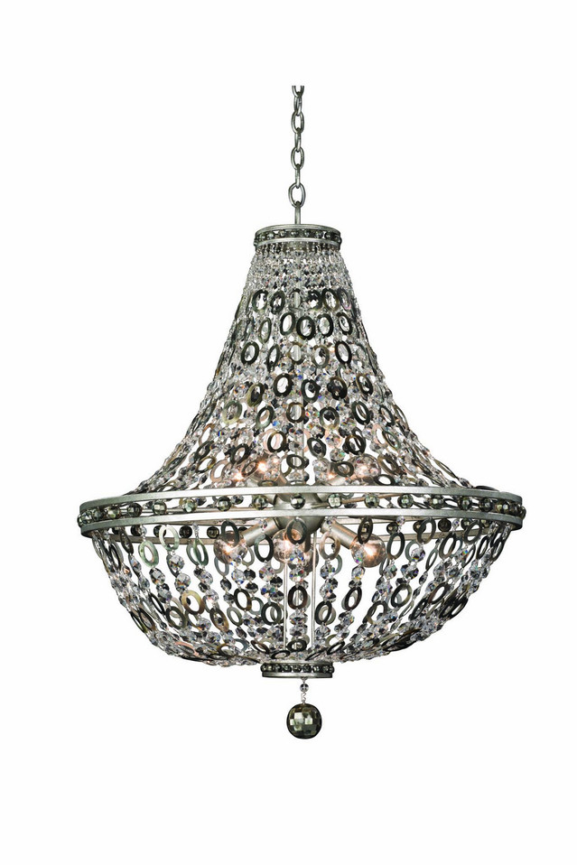 Allegri - 029952-042 - Eight Light Pendant - Lucia - Vintage Silver Leaf