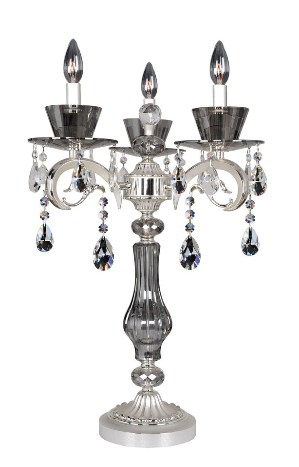 Allegri - 10094-017-FR001 - Three Light Table Lamp - Locatelli - Silver