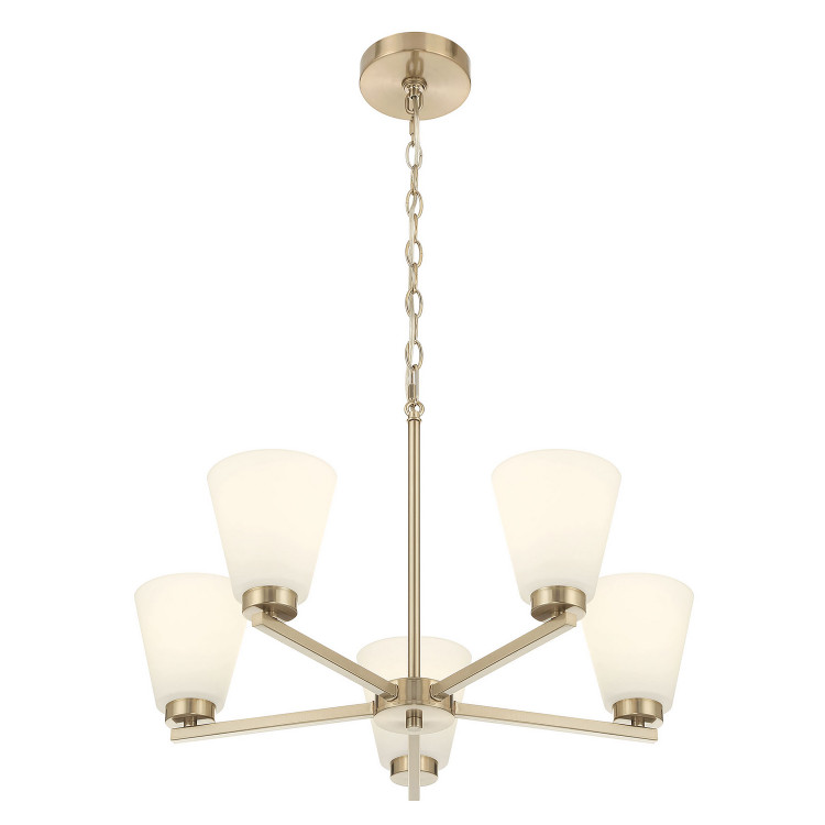 Millennium - 64105WG-MG - Five Light Chandelier - Strayhan - Modern Gold