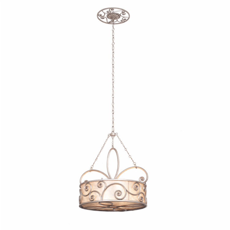 Kalco - 5415SV - Four Light Pendant - Windsor - Aged Silver