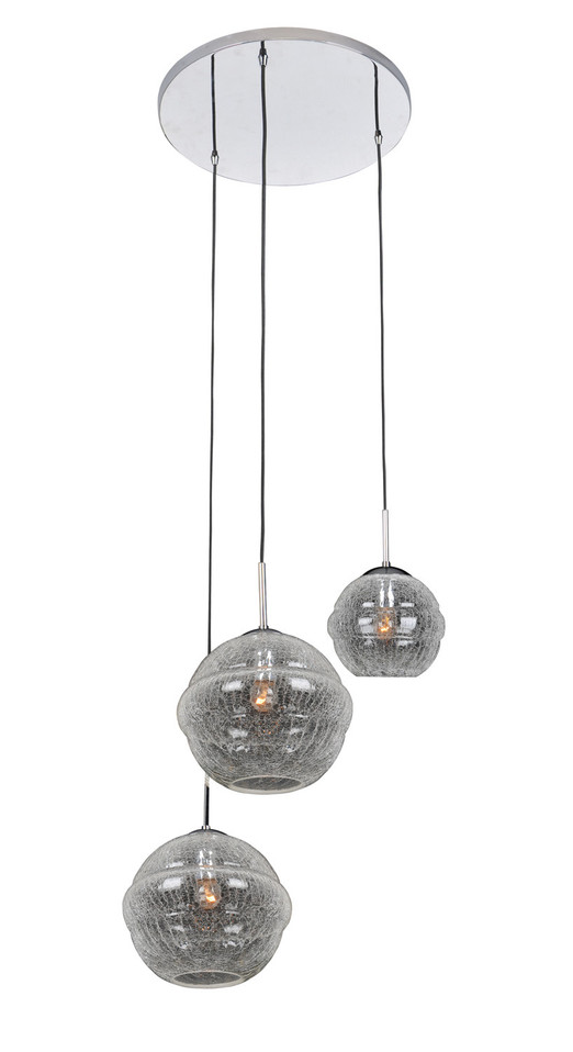 Kalco - 7577CH - Three Light Foyer Pendant - Celine - Chrome