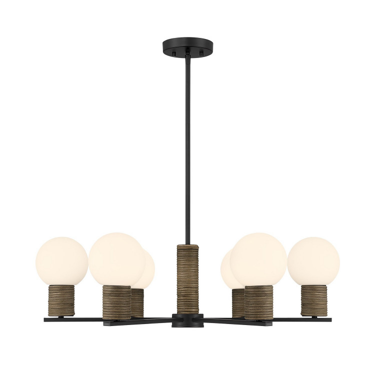 Savoy House - 1-4080-6-89 - Six Light Chandelier - Jarrell - Matte Black
