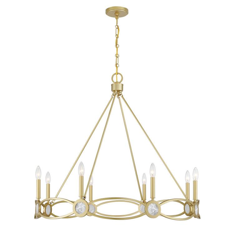 Savoy House - 1-4102-8-328 - Eight Light Chandelier - Minette - Spun Gold