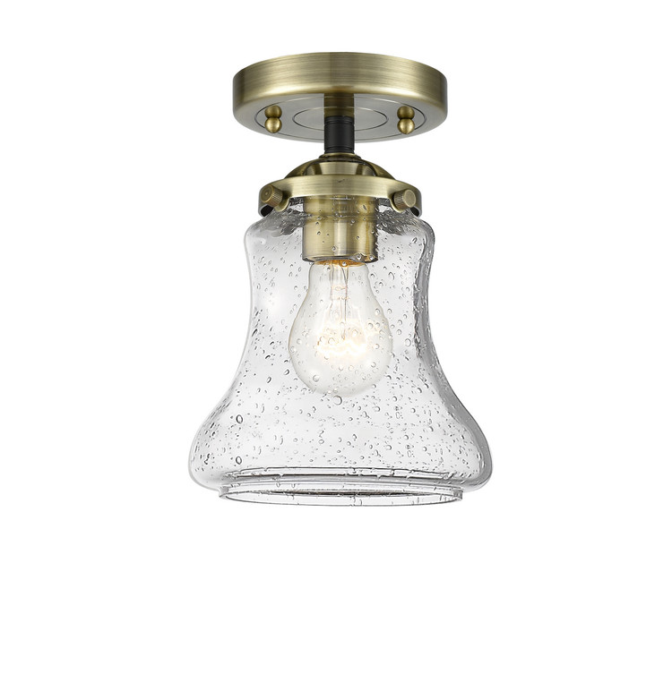 manufacturer_finish:Black Antique Brass|manufacturer_glass:Seedy Bellmont|light_output:220.00lm|color_temperature:2200K|cri:99