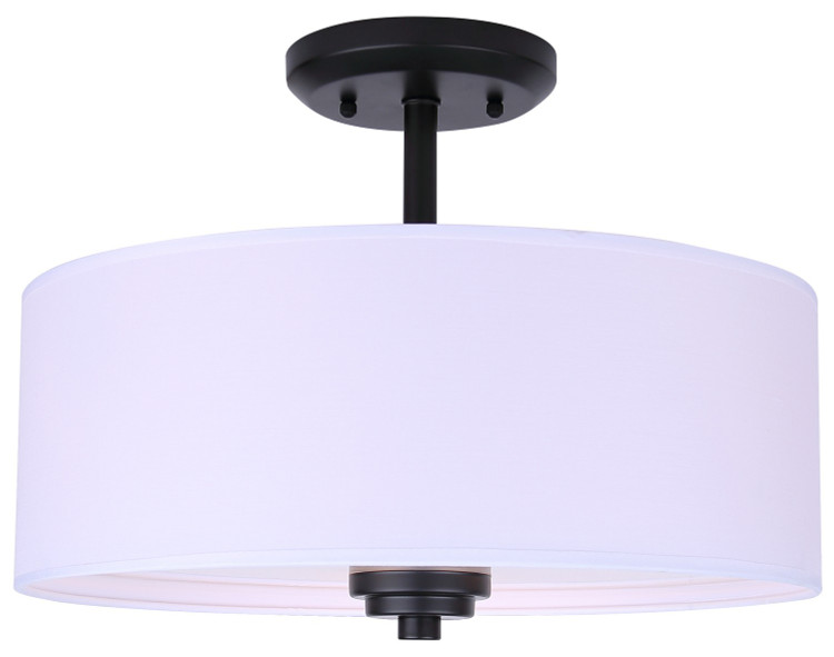 Canarm - ISF280A03BK - Three Light Semi-Flush Mount - Pier - Matte Black