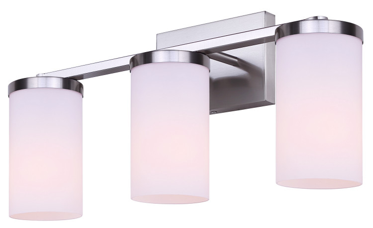 Canarm - IVL1234A03BN-FO - Three Light Vanity - Britton - Brushed Nickel
