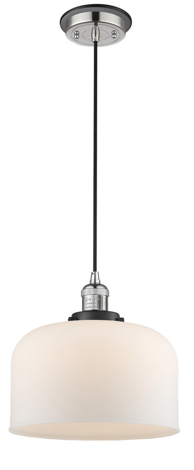 Innovations - 201CBP-PNBK-G71-L - One Light Mini Pendant - Franklin Restoration - Polished Nickel
