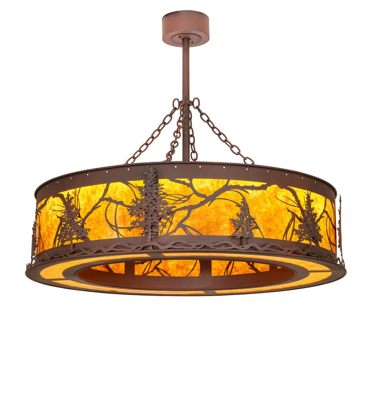 Meyda Tiffany - 284136 - LED Pendant - Tamarack - Wrought Iron On Rust