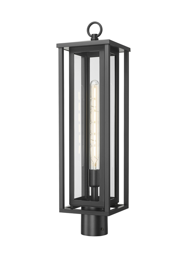 Innovations - 9950-1PLT-BK-25-CL - One Light Outdoor Post Lantern - Ashland - Matte Black