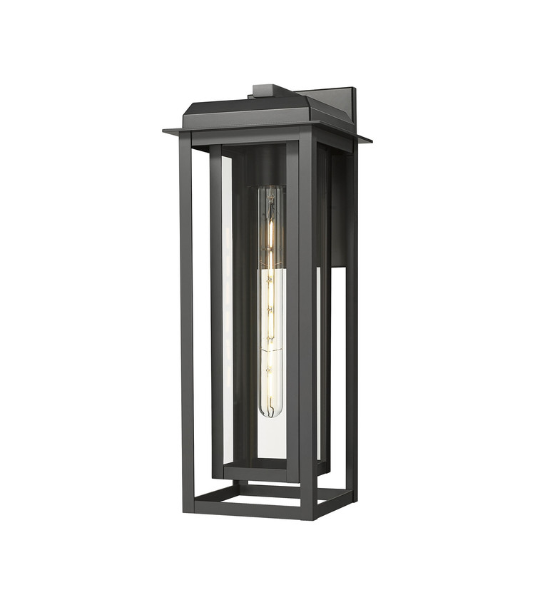 Innovations - 9951-1W-BK-20-CG-BK-CL - One Light Wall Sconce - Mansfield - Matte Black
