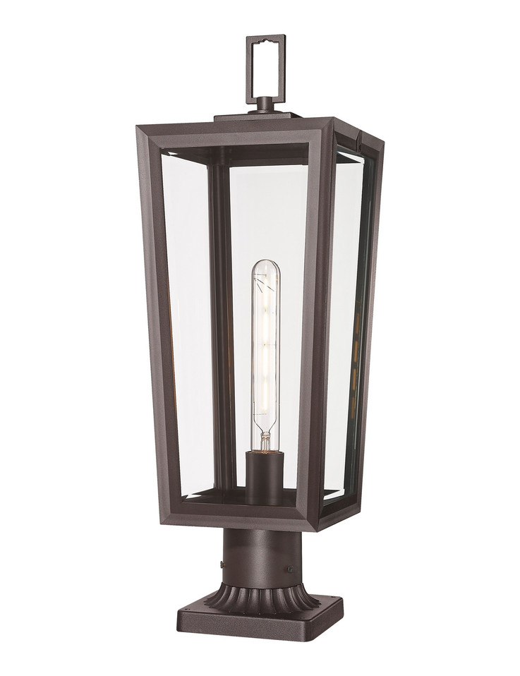 Innovations - 9952-1PLT-BZ-23-CL - One Light Outdoor Post Lantern - Madison - Bronze
