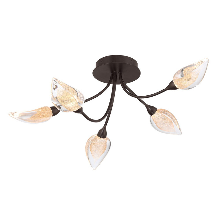 Lib & Co. - 12309-043 - LED Ceiling Mount - Modena - Black with gold accent