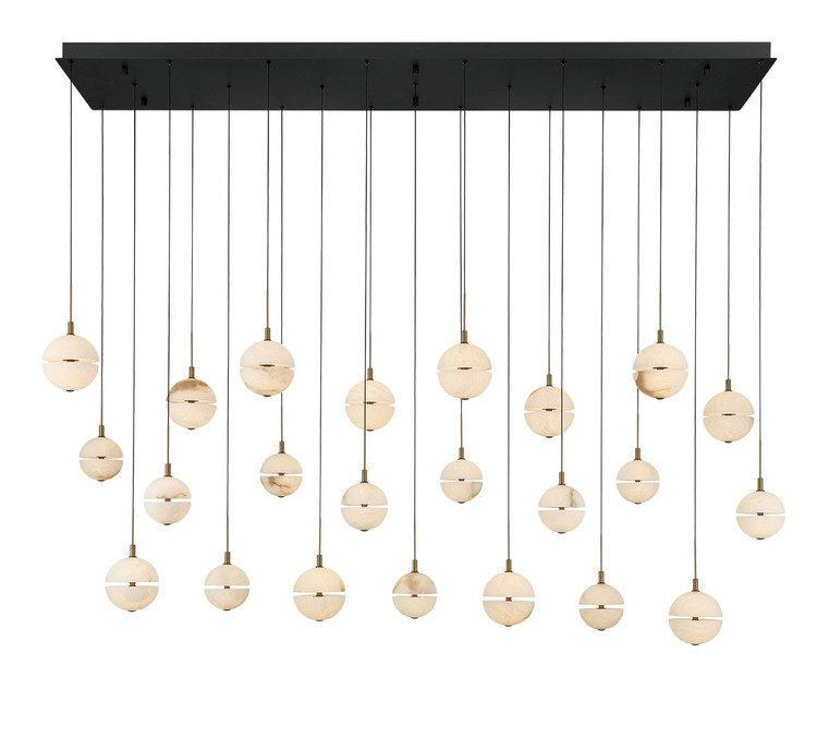 Lib & Co. - 12379-02 - LED Chandelier - Corfu - Black