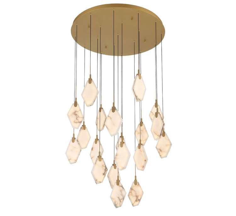 Lib & Co. - 12384-030 - LED Chandelier - Kosmos - Painted antique brass