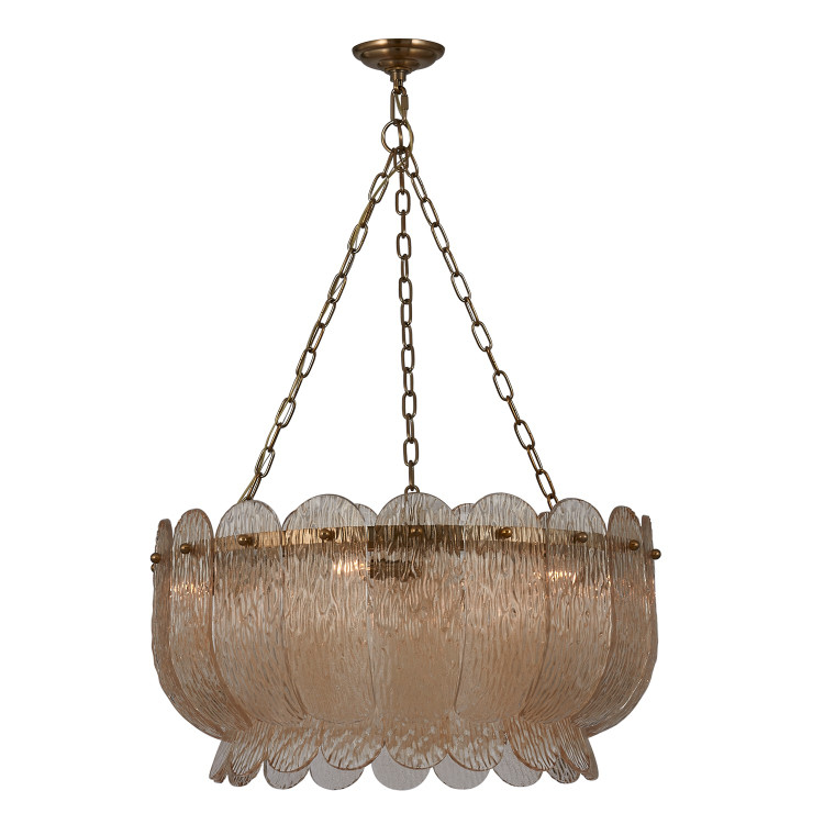 Kalco - 523455WB - Six Light Pendant - Camellia - Winter Brass