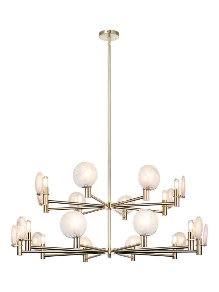 Matteo Lighting - C33818CG - 18 Light Pendant - Cloudburst - Champagne Gold