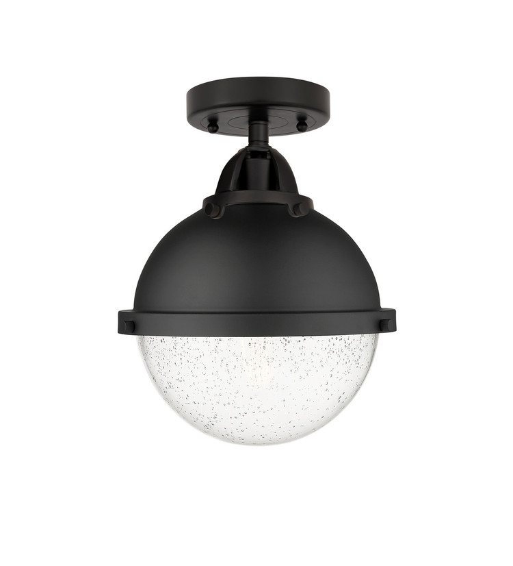 Innovations - 288-1C-BK-HFS-84-BK - One Light Semi-Flush Mount - Nouveau 2 - Matte Black Innovations - 288-1C-BK-HFS-84-BK - One Light Semi-Flush Mount - Nouveau 2 - Matte Black