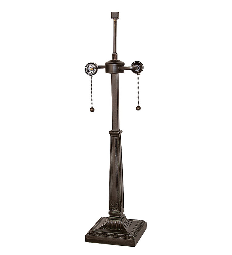 Meyda Tiffany - 286286 - Two Light Table Base - Deco - Verdigris Mahogany Bronze