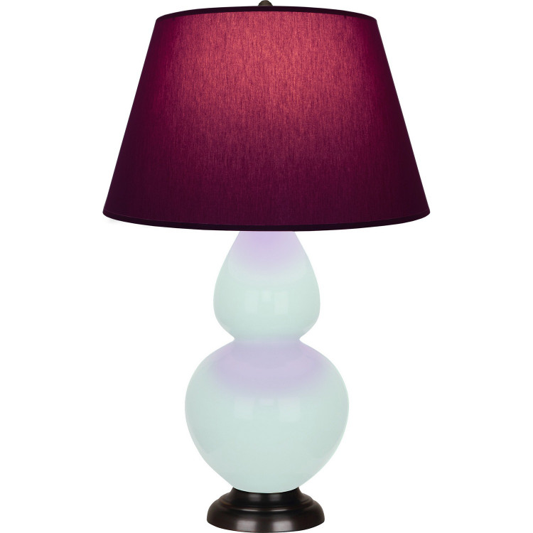 Robert Abbey - MN21P - One Light Table Lamp - Double Gourd - Mint Glazed Ceramic w/Deep Patina Bronze