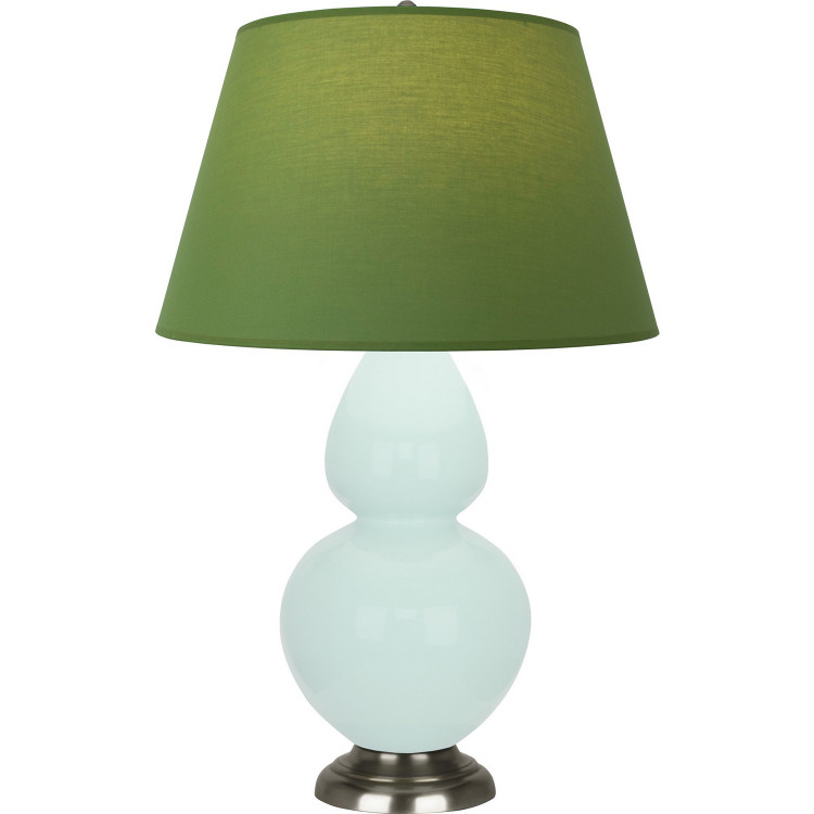 Robert Abbey - MN22G - One Light Table Lamp - Double Gourd - Mint Glazed Ceramic w/Antique Silver