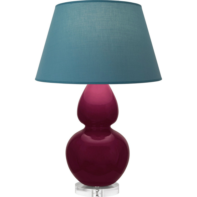 Robert Abbey - SM23B - One Light Table Lamp - Double Gourd - Sugar Plum Glazed Ceramic w/Lucite
