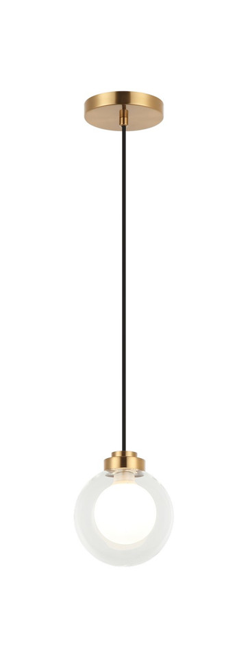 Matteo Lighting - C33001AG - LED Pendant - Solaris - Aged Gold Brass