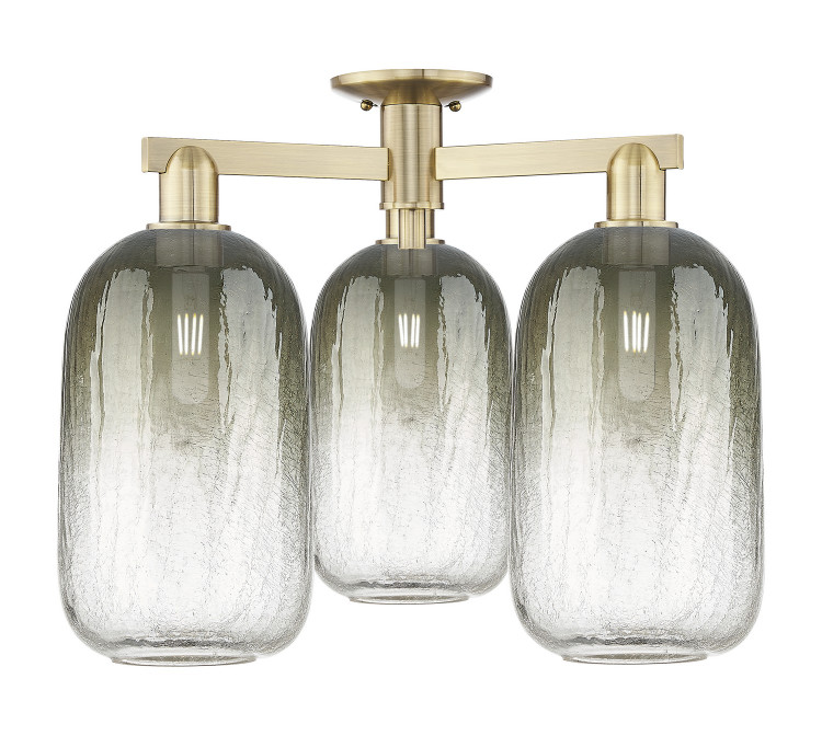 Innovations - 716-3F-AB-G482-7SL - Three Light Semi-Flush Mount - Arcadia - Antique Brass