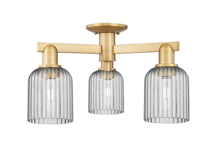 Innovations - 716-3F-BB-G559-5SM - Three Light Semi-Flush Mount - Arcadia - Brushed Brass