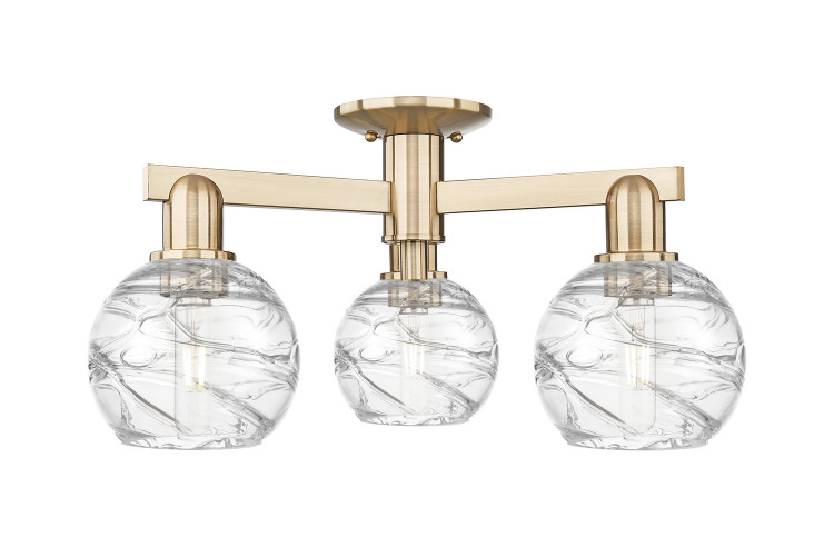Innovations - 716-3F-CB-G1213-6CL - Three Light Semi-Flush Mount - Arcadia - Champagne Bronze