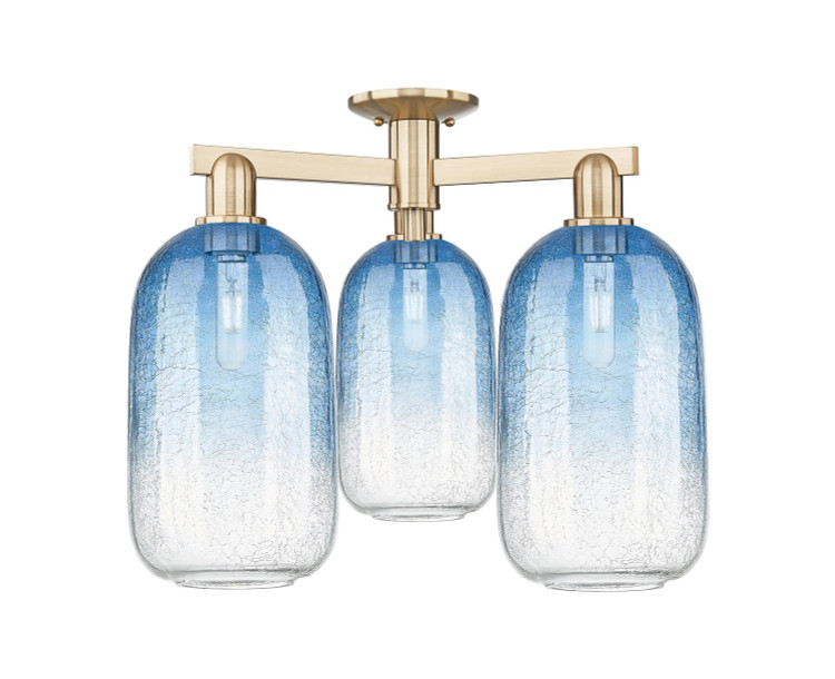 Innovations - 716-3F-CB-G482-7SB - Three Light Semi-Flush Mount - Arcadia - Champagne Bronze