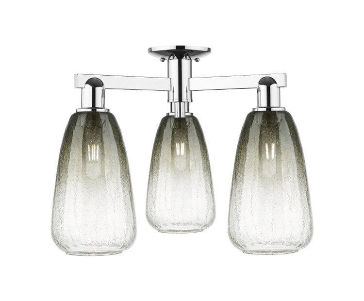 Innovations - 716-3F-PC-G480-6SL - Three Light Semi-Flush Mount - Arcadia - Polished Chrome