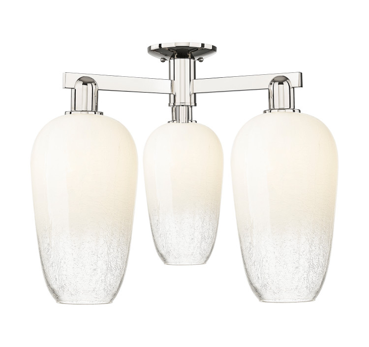 Innovations - 716-3F-PN-G484-7OP - Three Light Semi-Flush Mount - Arcadia - Polished Nickel