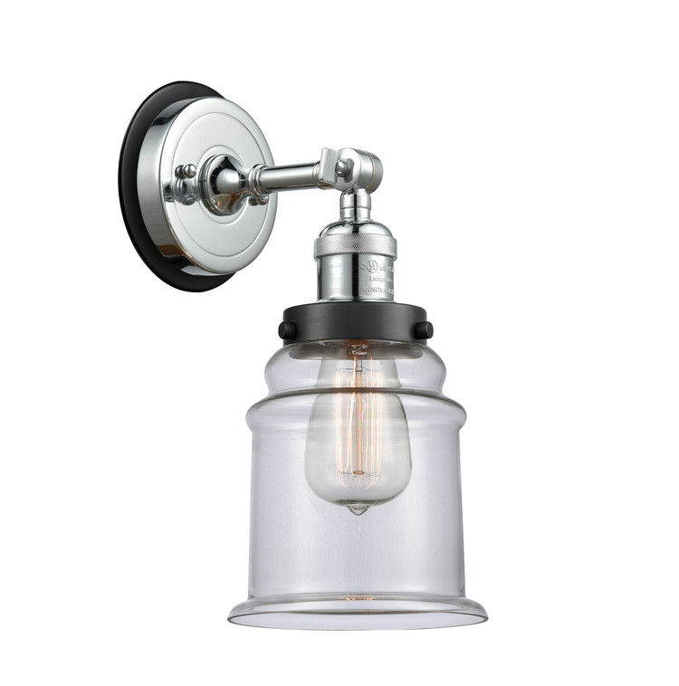 Innovations - 203PC-BPBK-HRBK-G182 - One Light Wall Sconce - Franklin Restoration - Polished Chrome