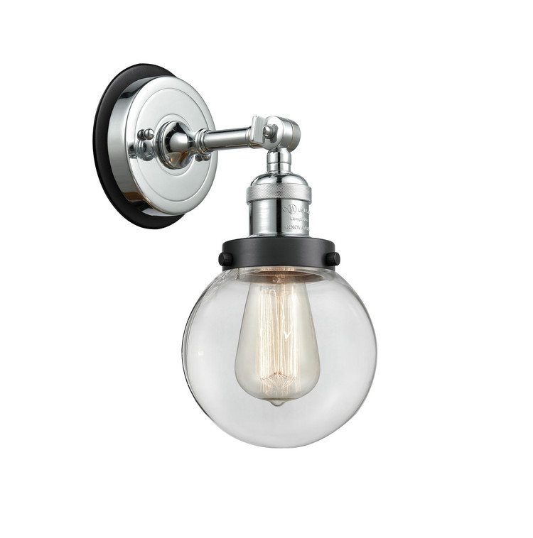 Innovations - 203PC-BPBK-HRBK-G202-6 - One Light Wall Sconce - Franklin Restoration - Polished Chrome