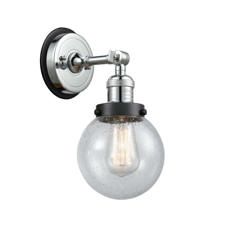 Innovations - 203PC-BPBK-HRBK-G204-6 - One Light Wall Sconce - Franklin Restoration - Polished Chrome