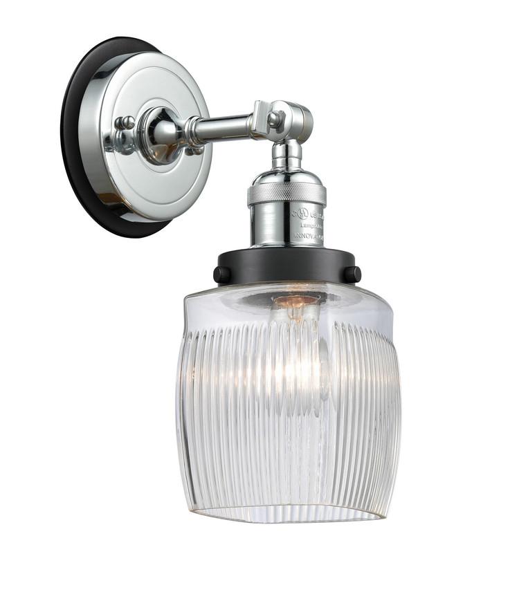 Innovations - 203PC-BPBK-HRBK-G302 - One Light Wall Sconce - Franklin Restoration - Polished Chrome