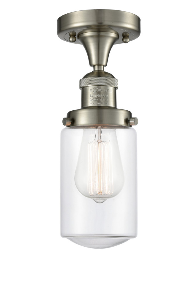 Innovations - 517-1CH-SN-G312-LED - LED Semi-Flush Mount - Franklin Restoration - Brushed Satin Nickel