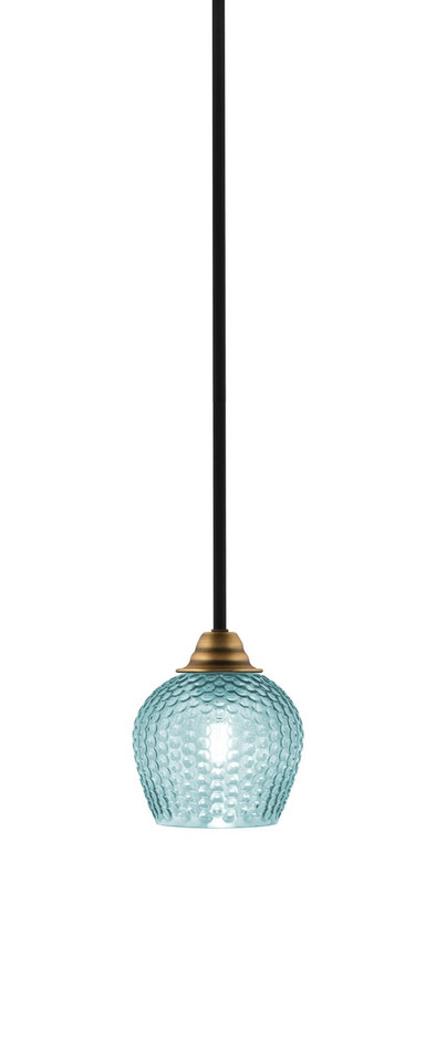 Toltec Lighting - 3401-MBBR-4605 - One Light Mini Pendant - Paramount - Matte Black & Brass