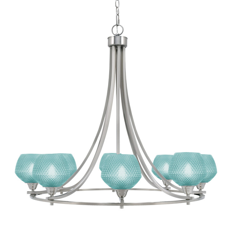 Toltec Lighting - 3408-BN-4625 - Eight Light Chandelier - Paramount - Brushed Nickel