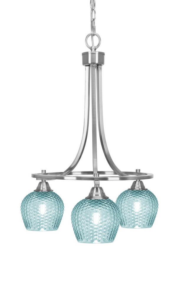 Toltec Lighting - 3413-BN-4605 - Three Light Chandelier - Paramount - Brushed Nickel