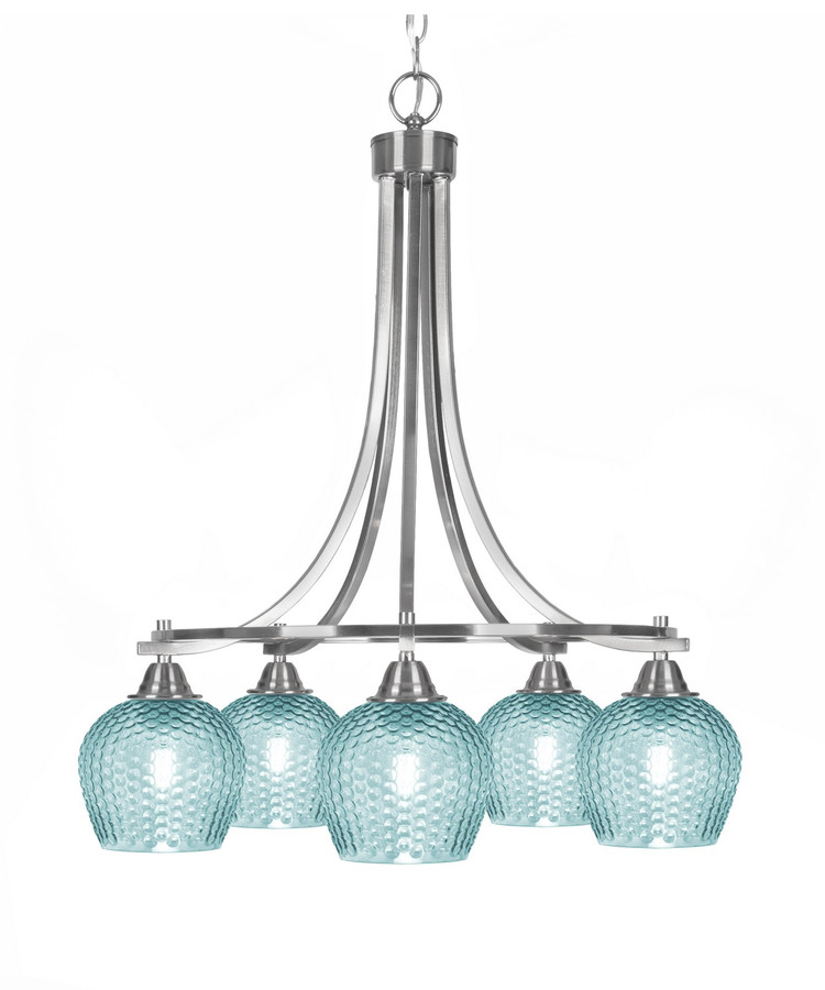 Toltec Lighting - 3415-BN-4605 - Five Light Chandelier - Paramount - Brushed Nickel
