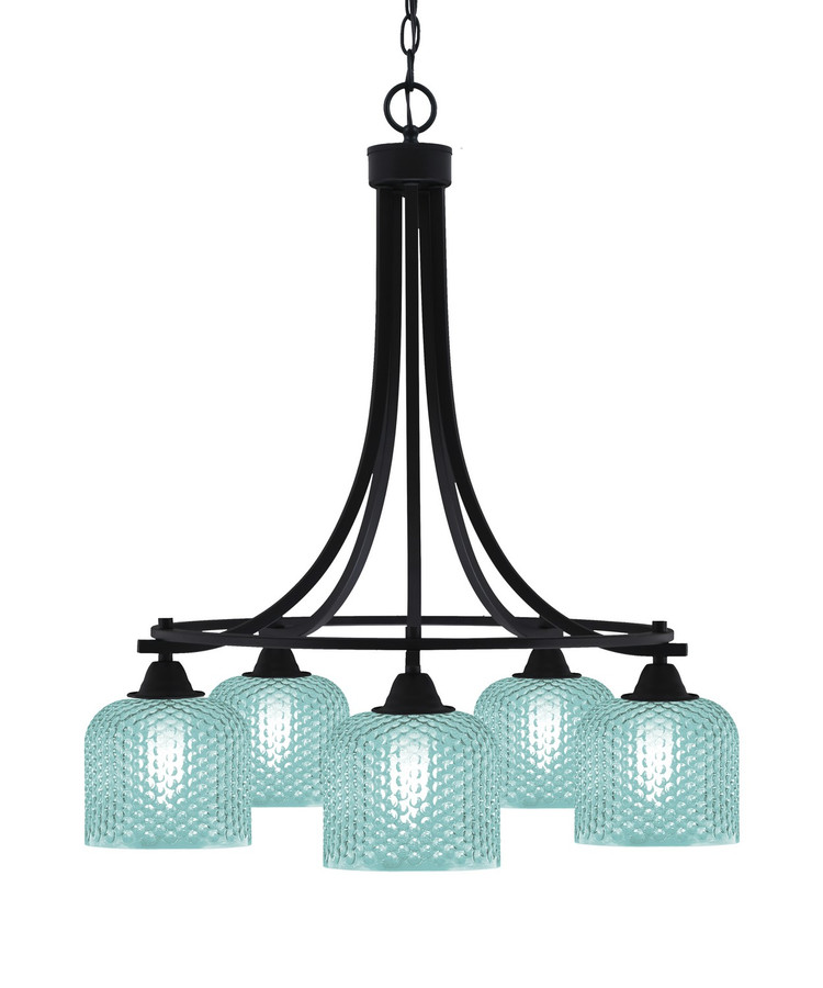 Toltec Lighting - 3415-MB-4615 - Five Light Chandelier - Paramount - Matte Black