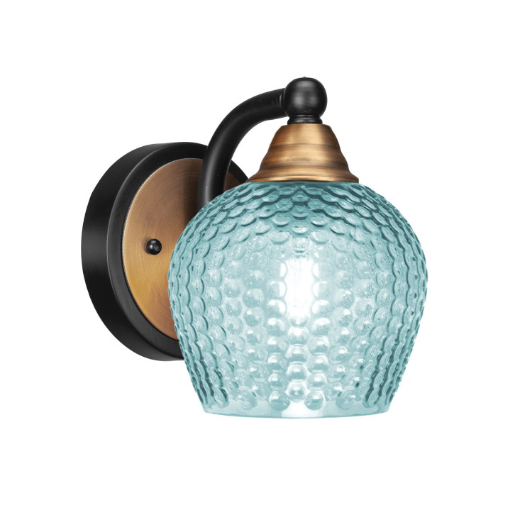Toltec Lighting - 3421-MBBR-4605 - One Light Wall Sconce - Paramount - Matte Black & Brass